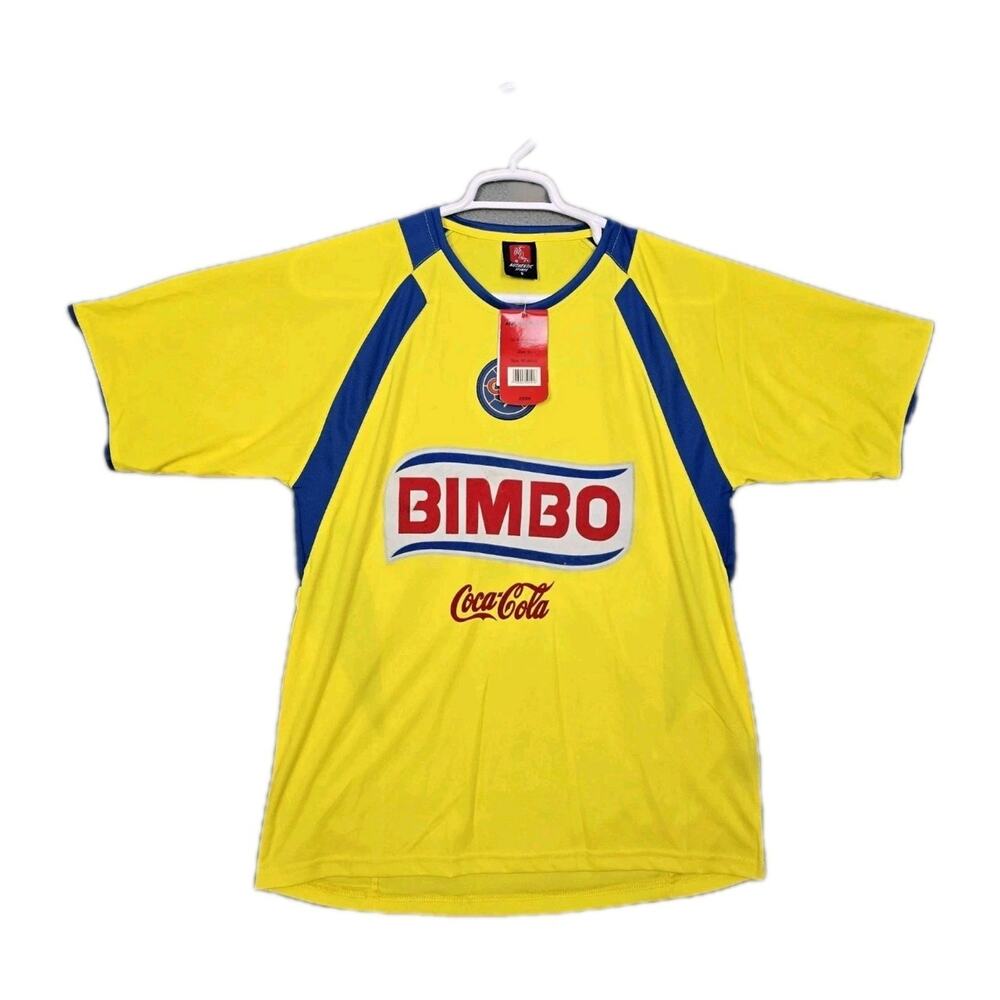 Club America FC Soccer Jersey Adult Men's Small Yellow New With Tags Futbol